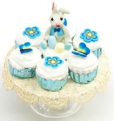 little bunny blue cupcakes
